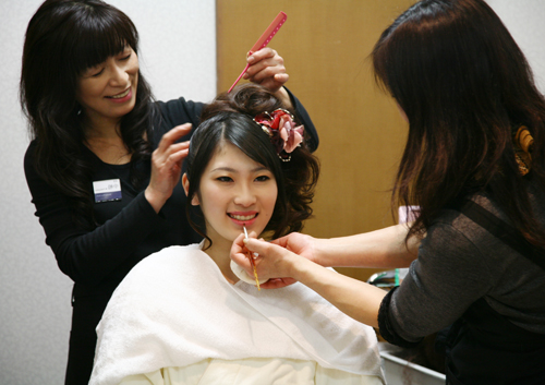 撮影当日・ヘアメイク着付