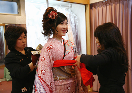 撮影当日・ヘアメイク着付